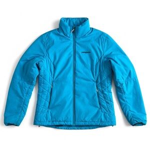 Patagonia Packable Puffer Jacket Outdoor Gorpcore Hiking Travel Turquoise Blue M